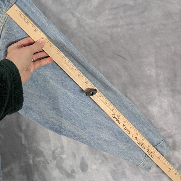 Vintage TYCA Cat Jean Jacket Mens Extra Large Cotton Made in USA Lt Wash Denim - Picture 9 of 11